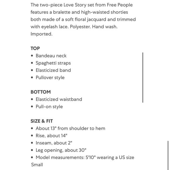 NWT Free People Love Story Set Size Medium / Orange Blossom - Picture 7 of 7